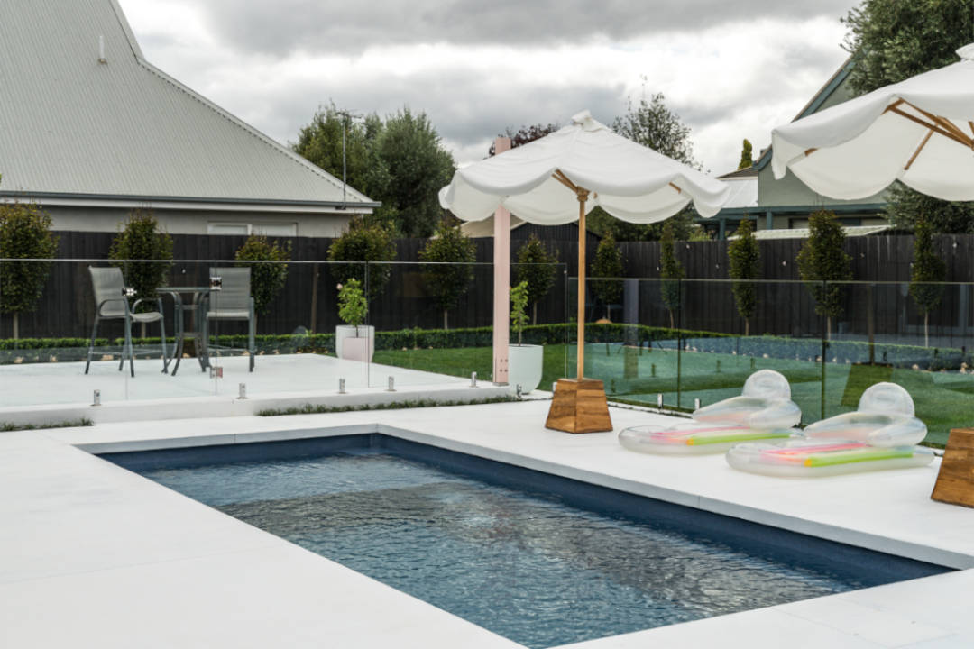 Kerry Custom Works_glass pool fencing_umbrellas_floaties Acacia Landscaping and Design